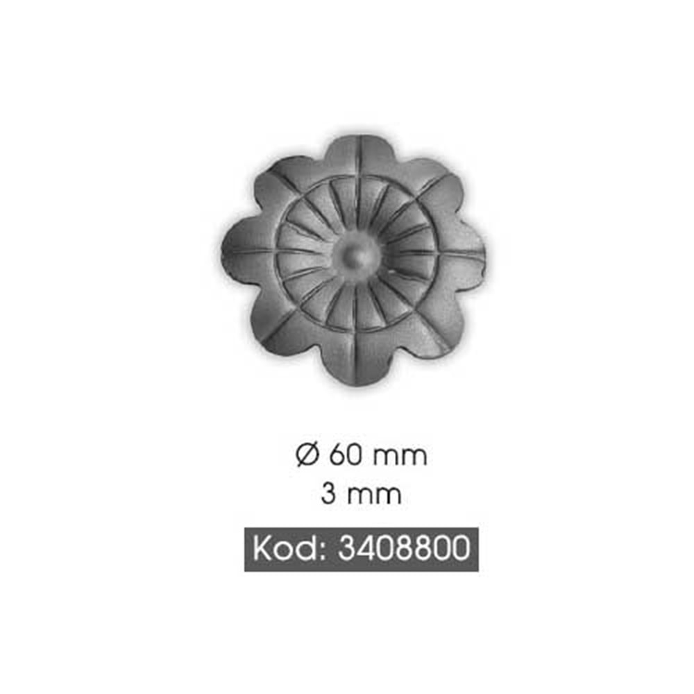 FERFORJE 3408801 ROZET ÇİCEK 1,2 mm sayfa 118 çap60 mm