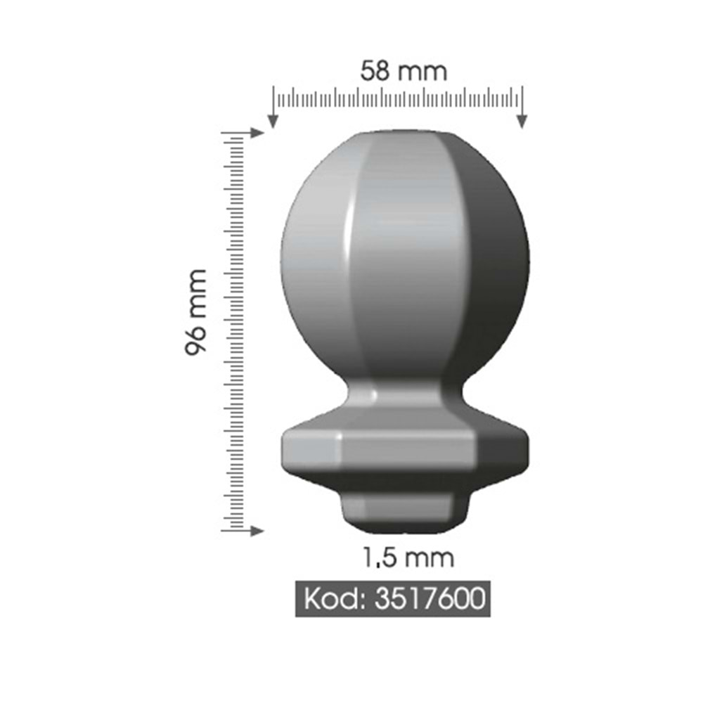 FERFORJE 3517600 TOPUZ SAC 58*96 1,5 mm sayfa 119 40 LIK