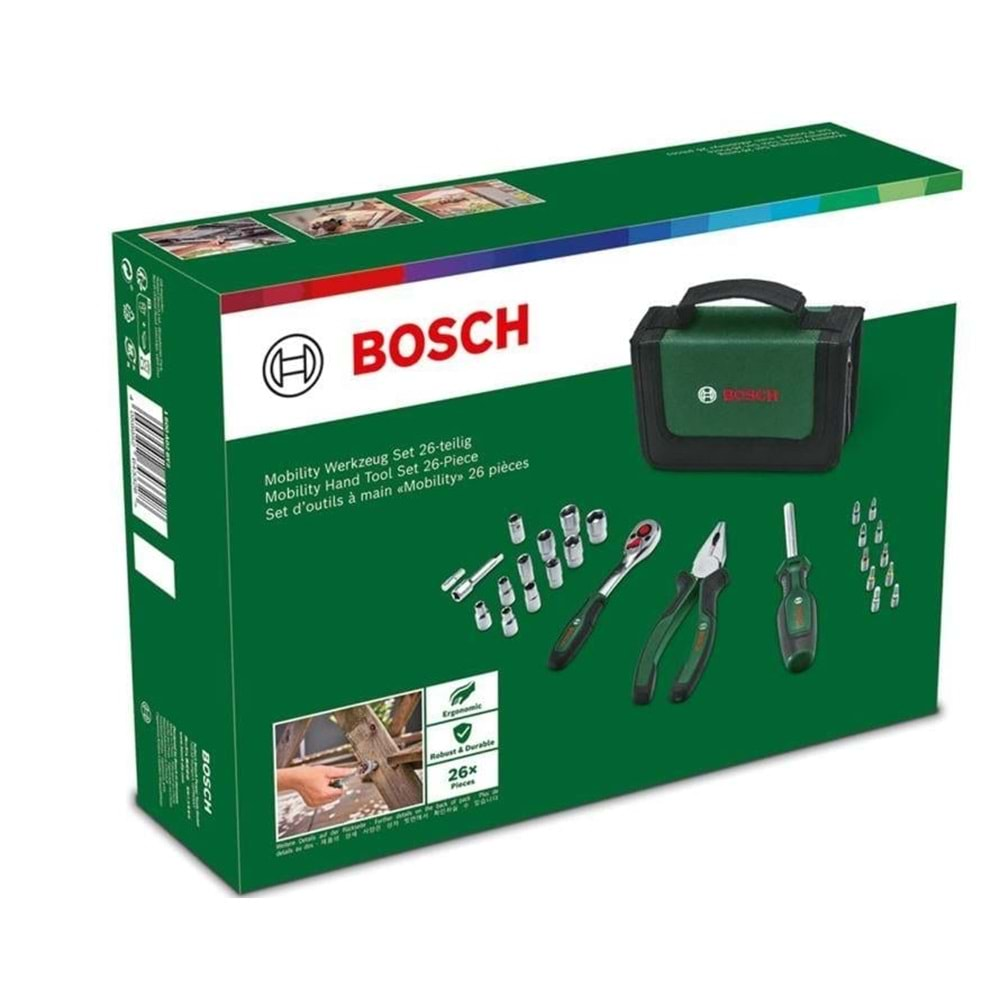 BOSCH EL ALETI SETI YESIL ÇANTALI 26 PARÇA