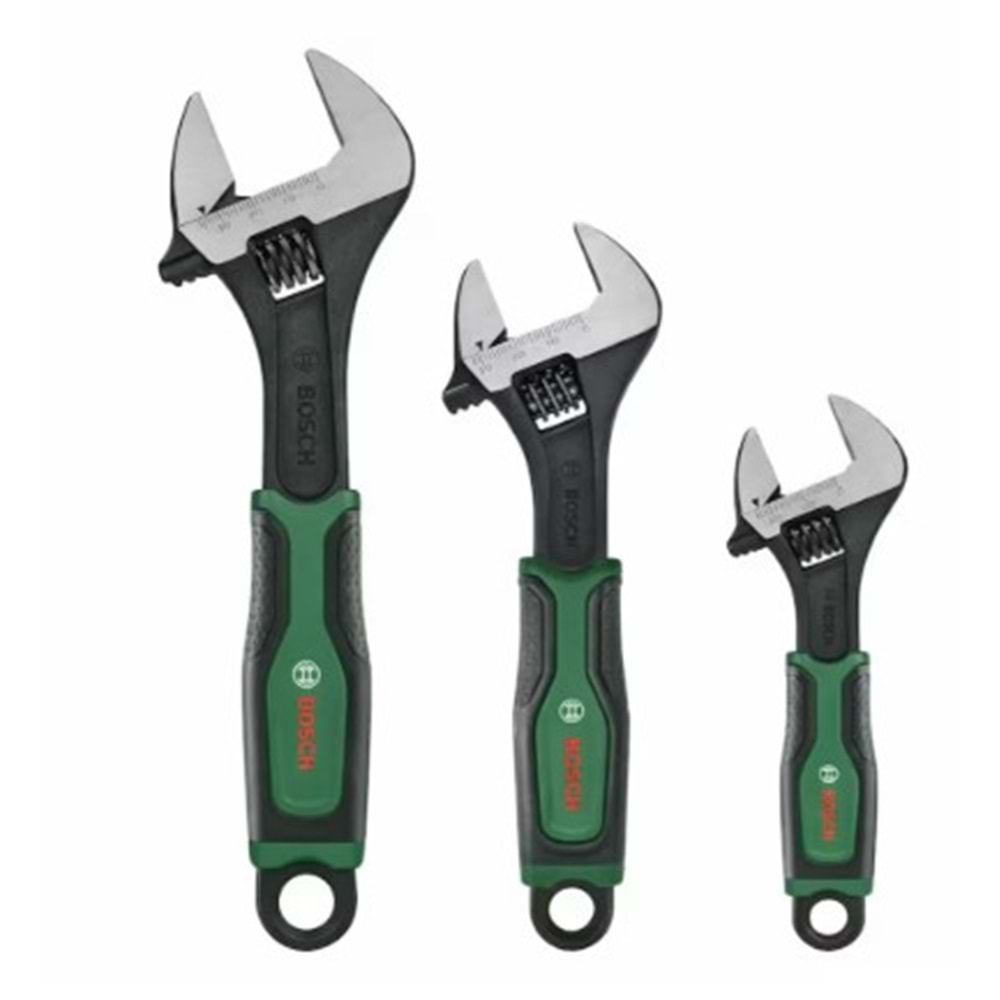 BOSCH YESIL Ingiliz Anahtari Seti 3 Parça Kurbagacik Anahtar Seti