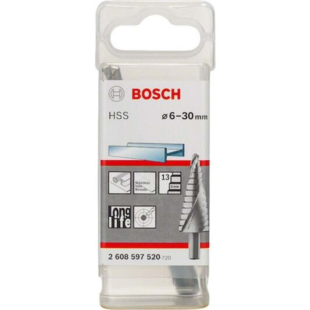 BOSCH HSS 13 Kademeli Matkap Ucu 6-30 mm