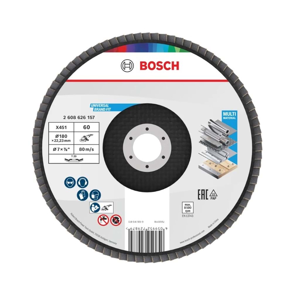 Bosch X451 180mm 80K Flap Disk