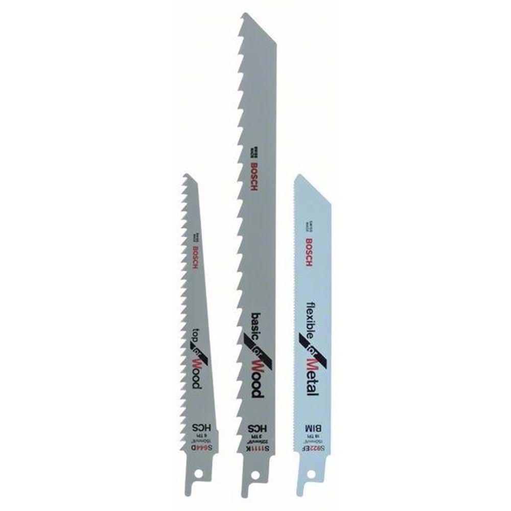BOSCH PANTER TESTERE BIÇAGI SET 3 LÜ (S922EF -S644D-S1111K)