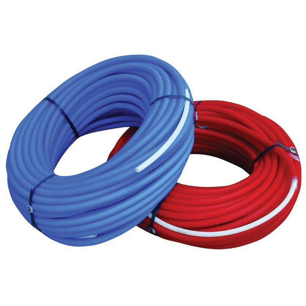 Pex-B Boru Kırmızı Kılıf d16x2x100m