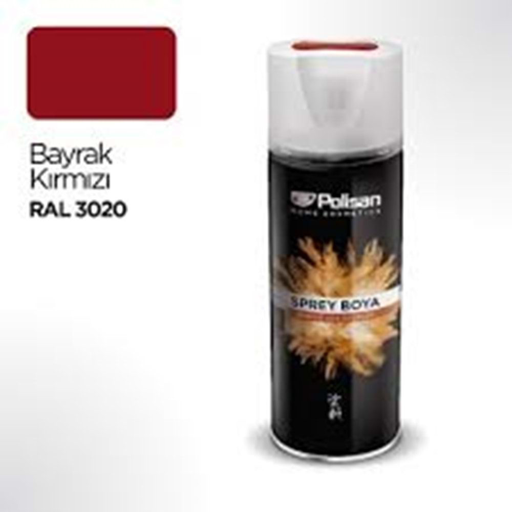 POLISAN SPREY BOYA 400 ML BAYRAK KIRMIZI RAL 3020