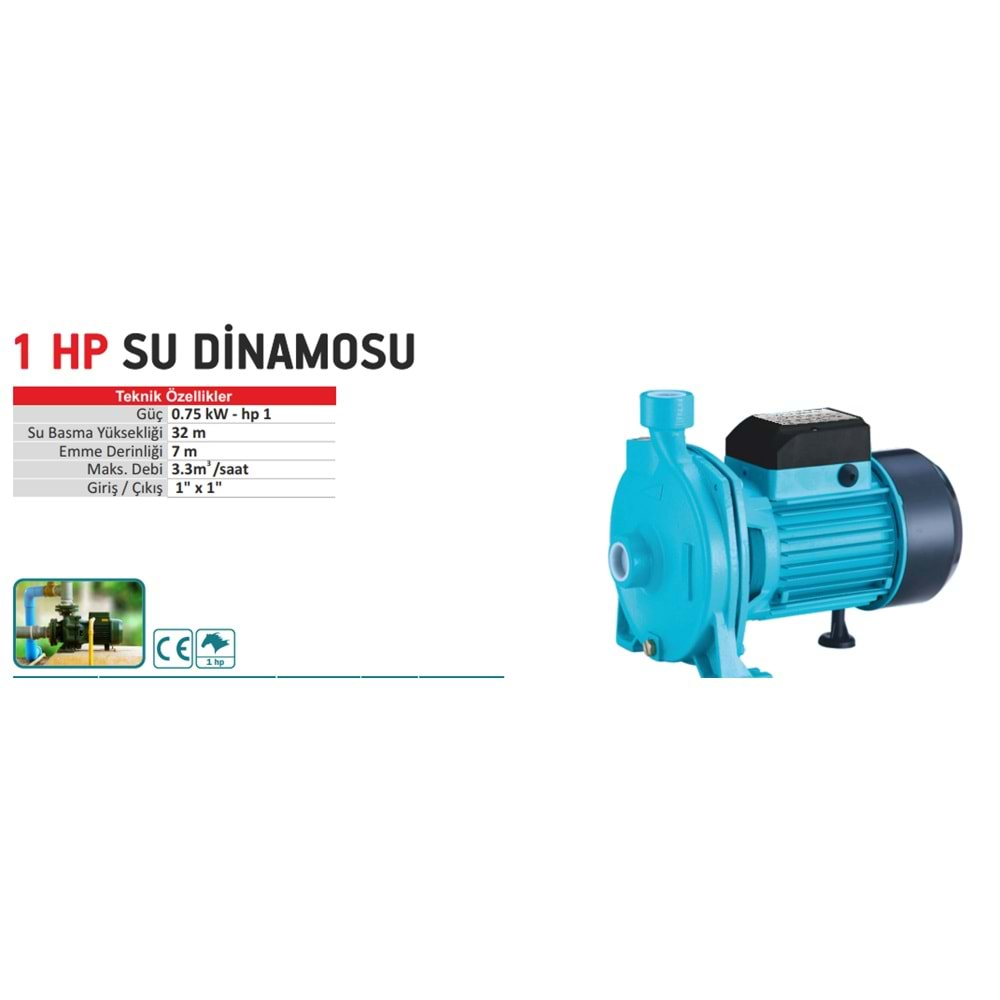 CMC SU DİNAMOSU 1 HP ATS C072