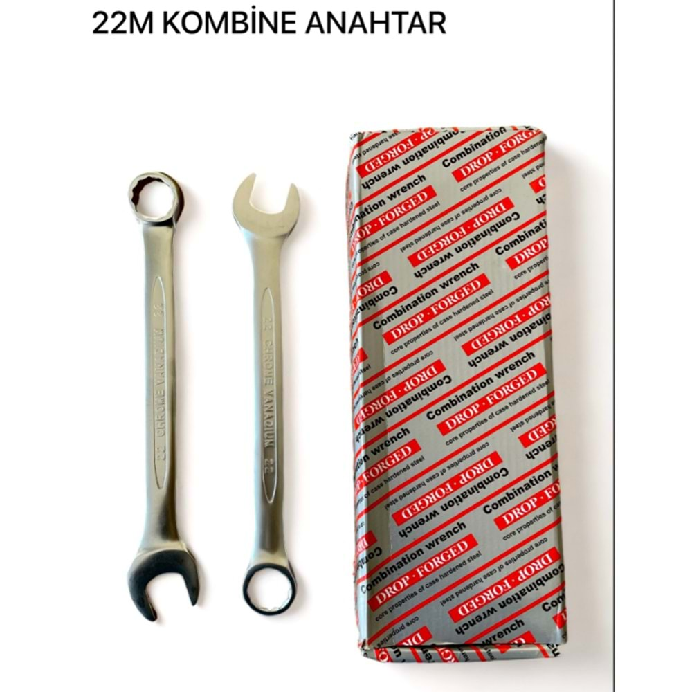 KOMBİNE ANAHTARI TEK 22 NO - CHROM VANADİUM