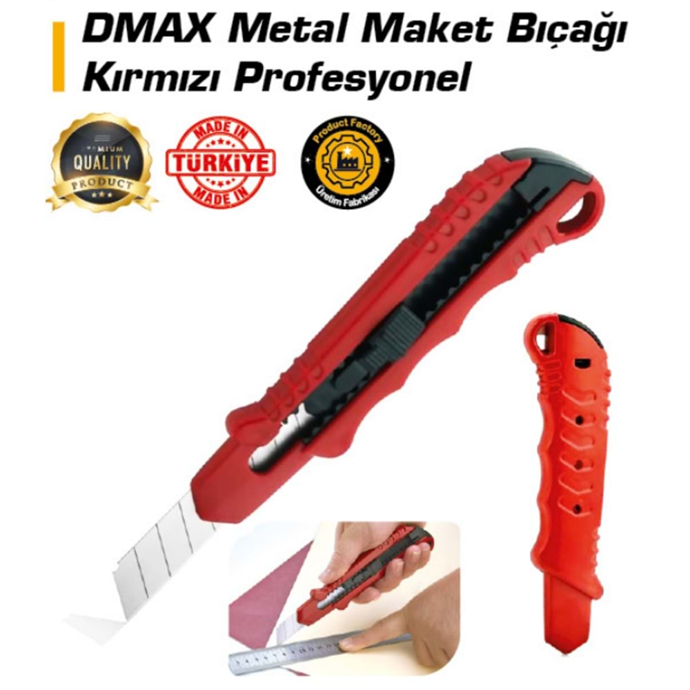 MAKET BIÇAĞI METAL KIRMIZI PROFOSYONEL DMAX