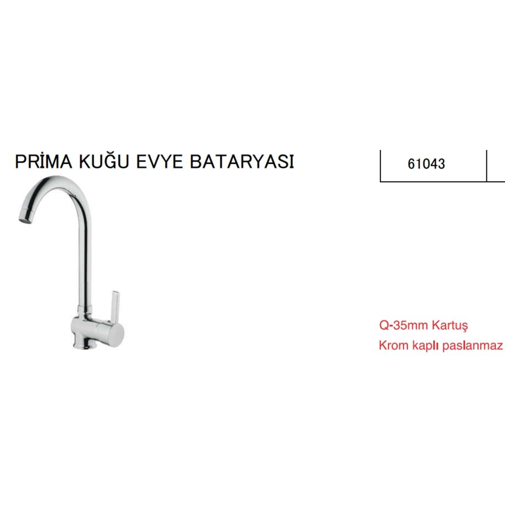 BATARYA MUTFAK TEMA PRİMA TEK GÖVDE 61043