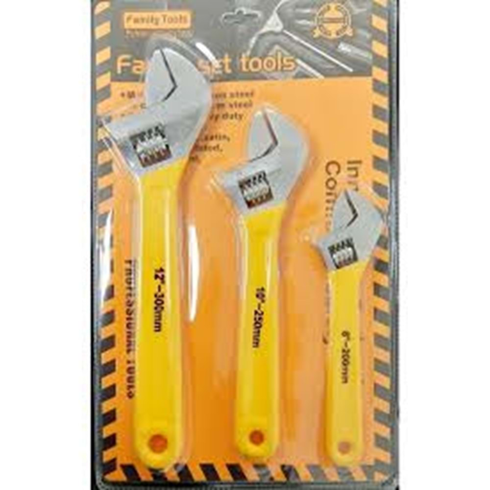 KURBAĞACIK ANAHTAR 3 lü set FAMİLY TOOLS