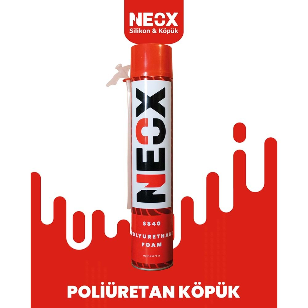 POLİÜRETAN KÖPÜK 750 ML PİPETLİ NEOX KIRMIZI