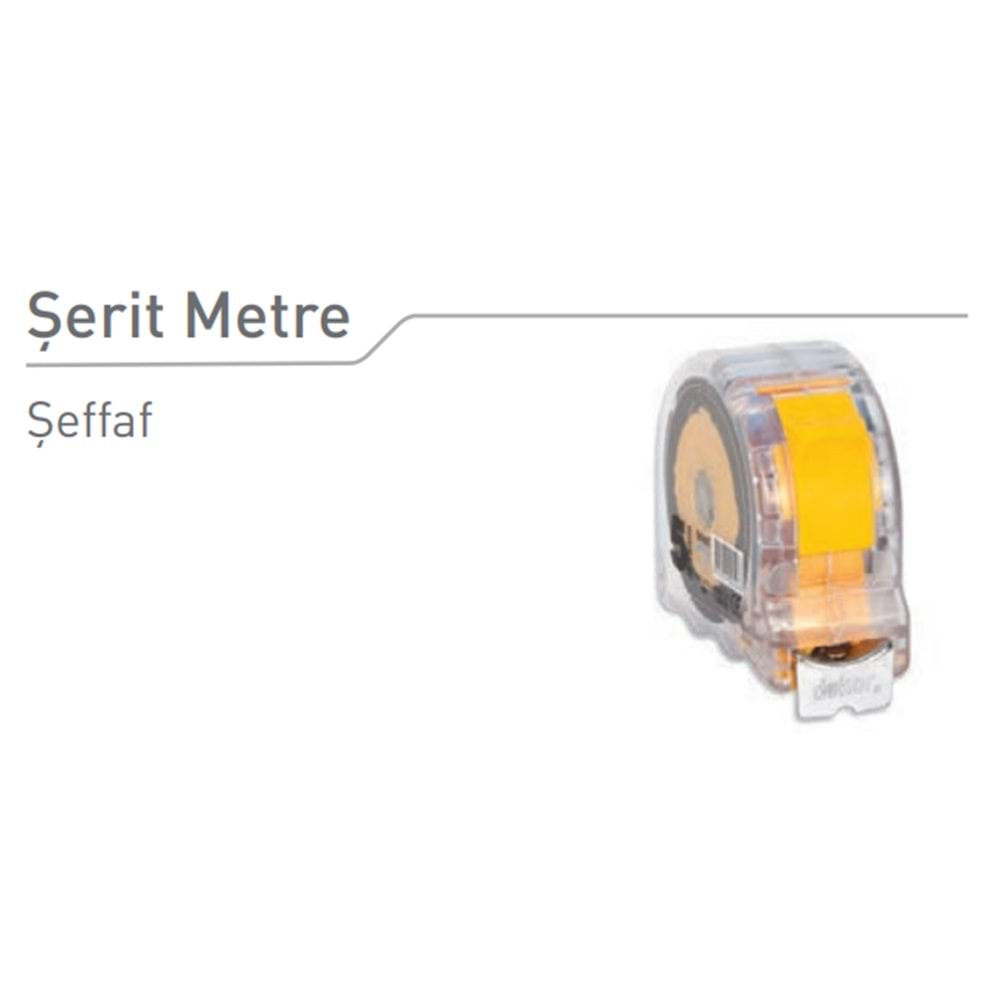 ŞERİT METRE DEKOR ŞEFFAF 3*16mm KOD 406