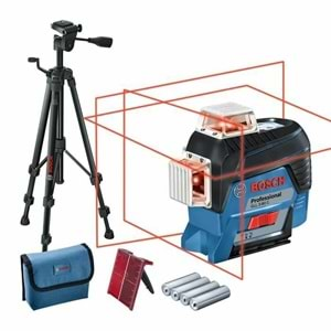 BOSCH LAZER HİZALAMA KIRMIZI ÇİZGİ GLL 3-80 C + BT 150 Tripod