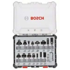 BOSCH FREZE SETİ 15 Lİ 6 MM ŞAFTLI KARIŞIK (PRO)