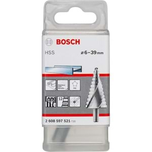 BOSCH HSS 12 Kademeli Matkap Ucu 6-39 mm