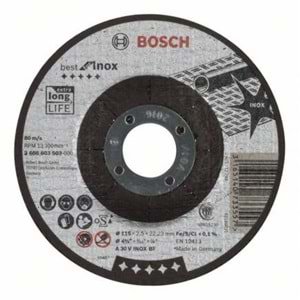 BOSCH METAL KESME TAŞI Best İnox Rap. 180*1,6 mm Düz -5yıldız