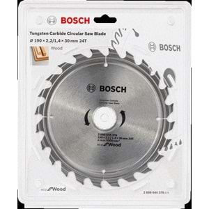 BOSCH DAİRE TESTERE BIÇAĞI AHŞAP ECOW 190*30mm 24 DE