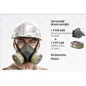 YARIM YÜZ MASKESİ MAXSAFETY YYM-SET1 PROFOSYONEL MASKE