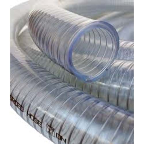 SPIRAL LAVABO HORTUMU TELLI SEFFAF 1 1/4