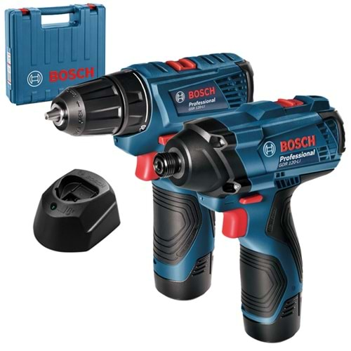 BOSCH AKÜLÜ SET GSR 120-LI + GDR 120-LI(2x2.0Ah;Plastik)