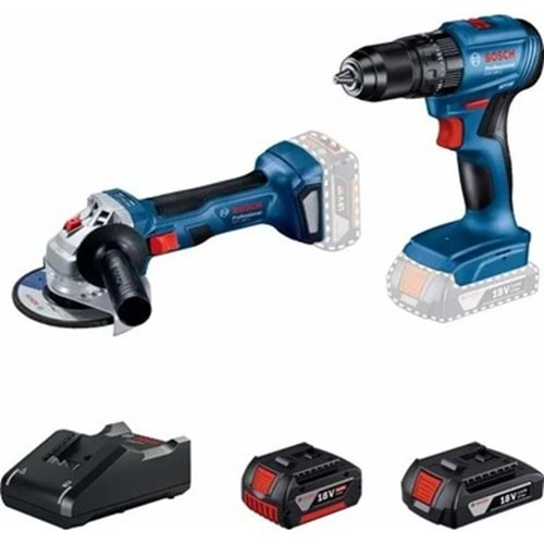 BOSCH AKÜLÜ SET GSB 185-LI + GWS 180 (1x2.0Ah+1x4.0Ah)