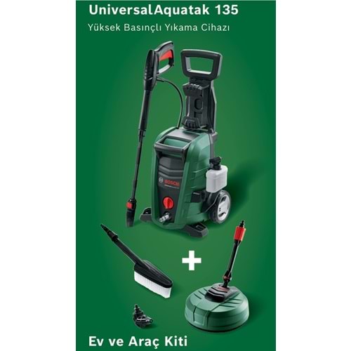 BOSCH BASINÇLI YIKAMA UniversalAquatak 135 + Ev & Araç Kit
