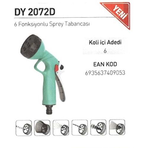 DAYE SU TABANCASI 6 FONSIYONLU DY2072D