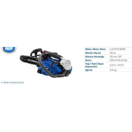 HYUNDAI TCS2610 AGAÇ MOTORU BENZINLI