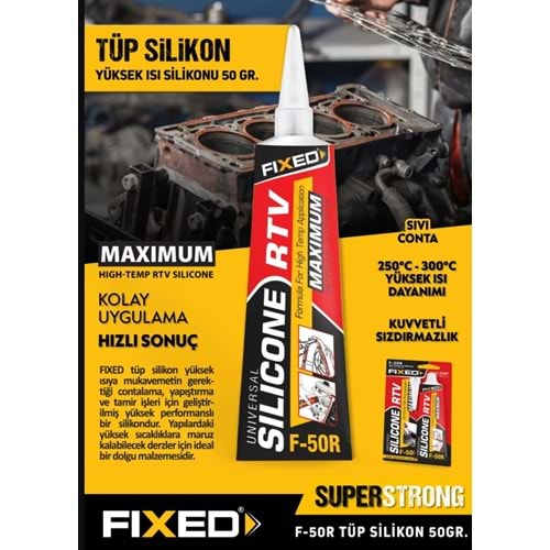 ISI SILIKONU KIRMIZI 50 GR RTV F50R