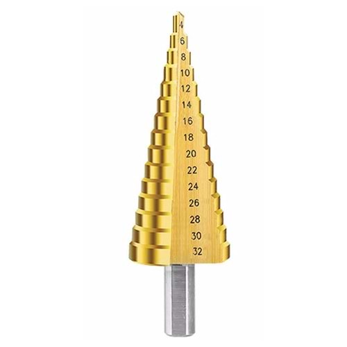 HSS KADEMELI MATKAP UCU 4-32 MM TITANYUM KAPLAMALI