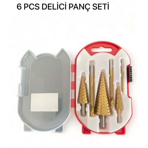 KADEMELI PANÇ MATKAP UÇLU 6 PARÇA KILAVUZ SETI