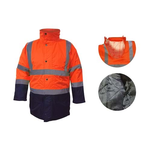 MONT OXFORT KAPSONLU TURUNCU BEDEN: XL ( REFLEKTÖRLÜ )
