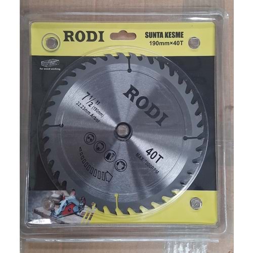 SUNTA KESME DISKI 190*40MMT RODI