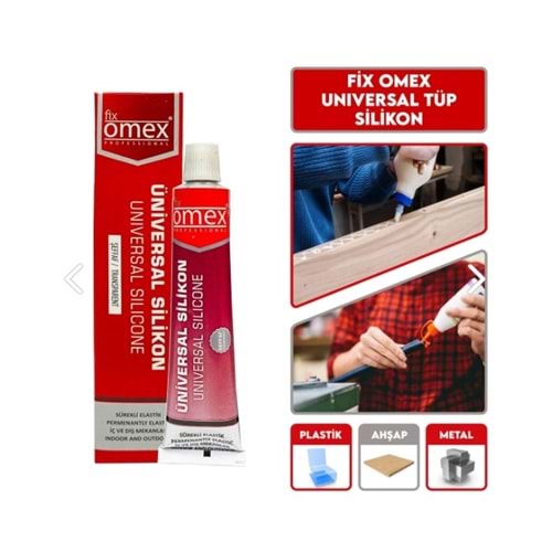 TÜP SILIKON SEFFAF ÜNIVERSAL KUTULU 40 ML OMEX