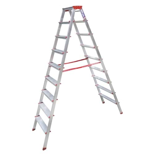 ÇIFT ÇIKISLI ALÜMINYUM 9 LU MERDIVEN-AKROBAT