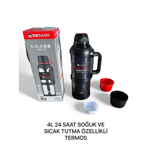 TRAVEL POT 4,0 LITRE TERMOS 48 saat 1. kalite