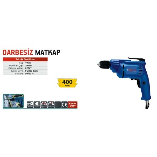 DARBESIZ MATKAP 10MM 400W CMC 3907