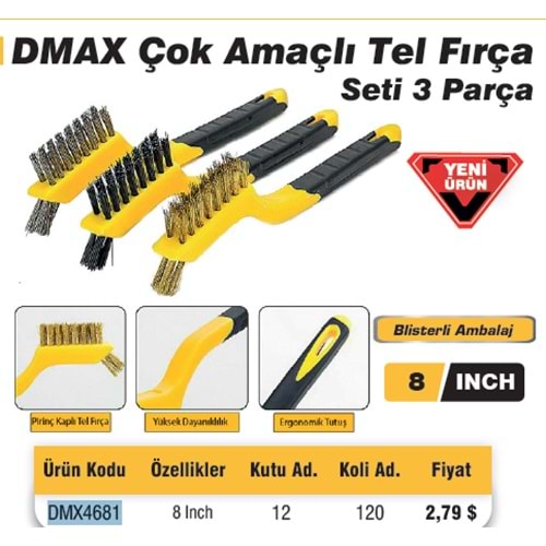 ÇOK AMAÇLI MINI TEL FIRÇA SETI DMAX 4681
