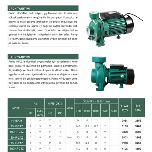 KENTAS SU POMPASI 100HF-24Z 380 WOLT