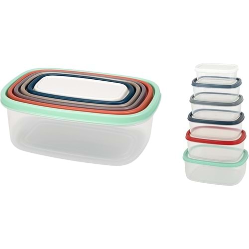 SAKLAMA KABI 6 LI SET PLASTIK (3150 ML- 300 ML)