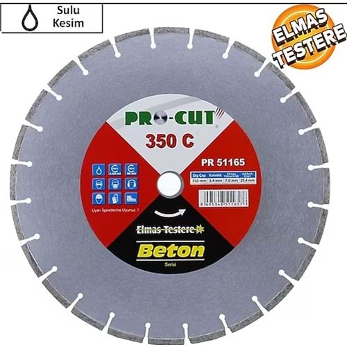 BETON KESME DISKI ELMAS TESTERE PRO-CUT 350 CC 51165