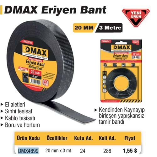 TAMIR BANDI ERIYEN YAPISKANSIZ 20MM*3MT DMAX4699