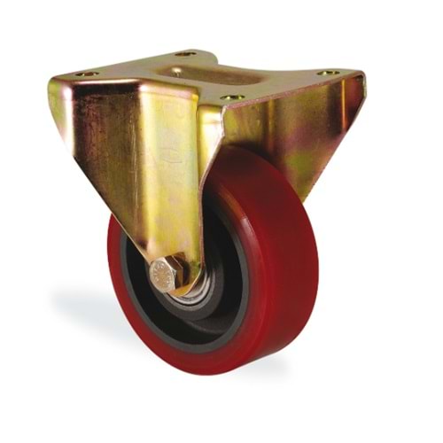 SERVIS TEKERI AGIR SANAYI KIRMIZI -kor SABIT 125 MM 4107-125-1027