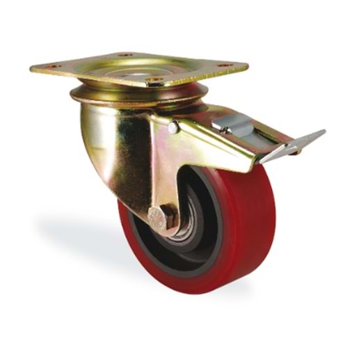 SERVIS TEKERI AGIR SANAYI KIRMIZI -kor FRENLI 125 MM 4102-125-1074