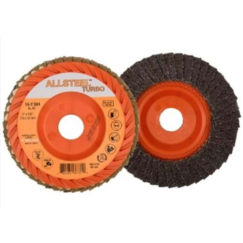 FLAP DISK KATLI ZIMPARA 125mm 60 KUM siyah ALLSTEEL
