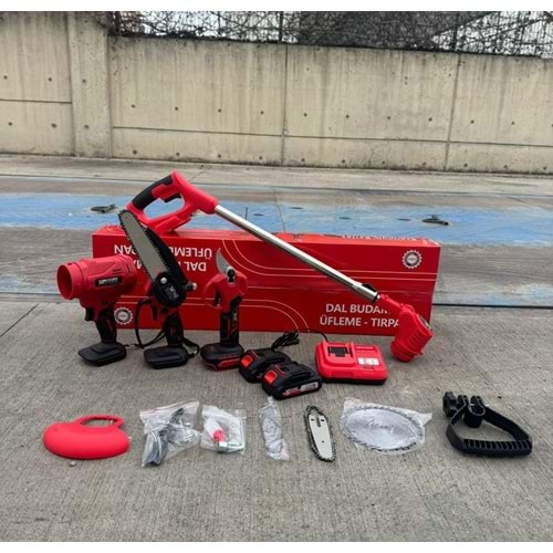 AKÜLÜ SET 4 LÜ TELESKOPIK budama kimmer