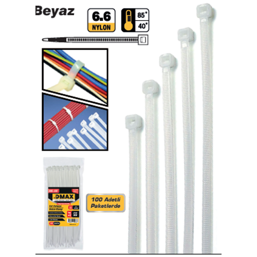 CIRT KELEPÇE KABLO BAGI BEYAZ 2,5*150