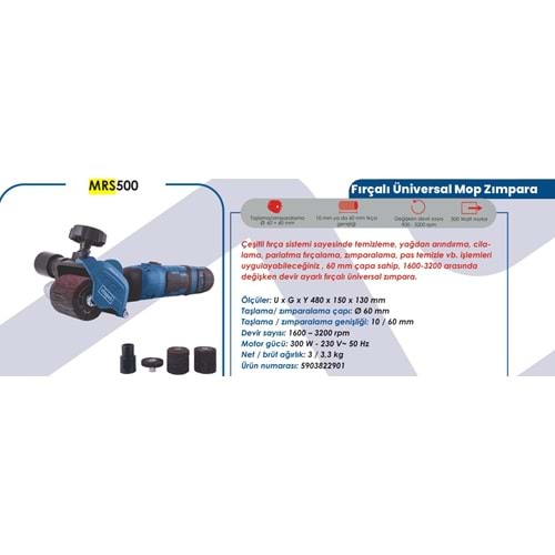 SCHEPPACH FIRÇALI MOP ZIMPARA MRS500