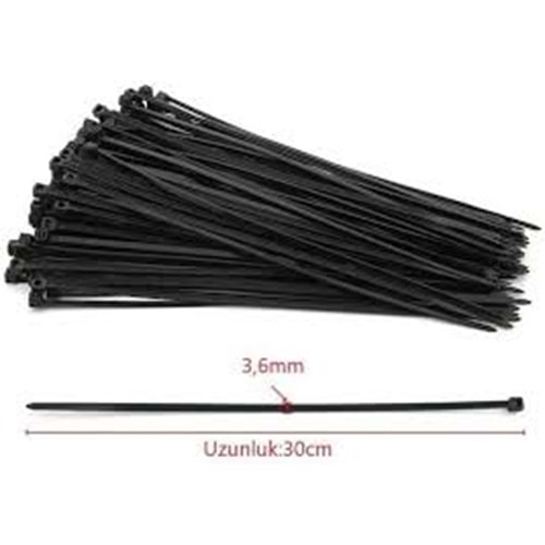 CIRT KELEPÇE KABLO BAGI SIYAH 3,6*200