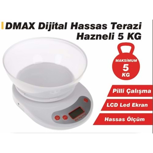 ELEKTRONIK HASSAS TERAZI HAZNELI 5 KG DMAX DMX4222